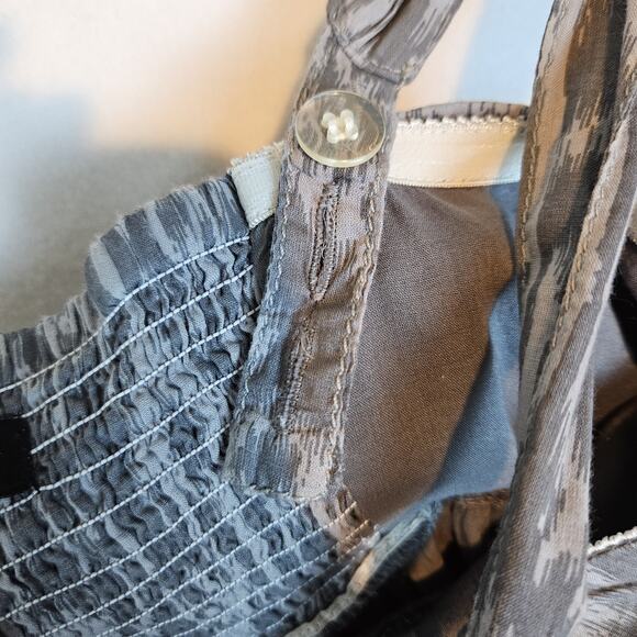 Calvin Klein Sleeveless Maxi Sundress Smocked Ruffle Bow Tie Back Cottage Size S - Picture 11 of 16